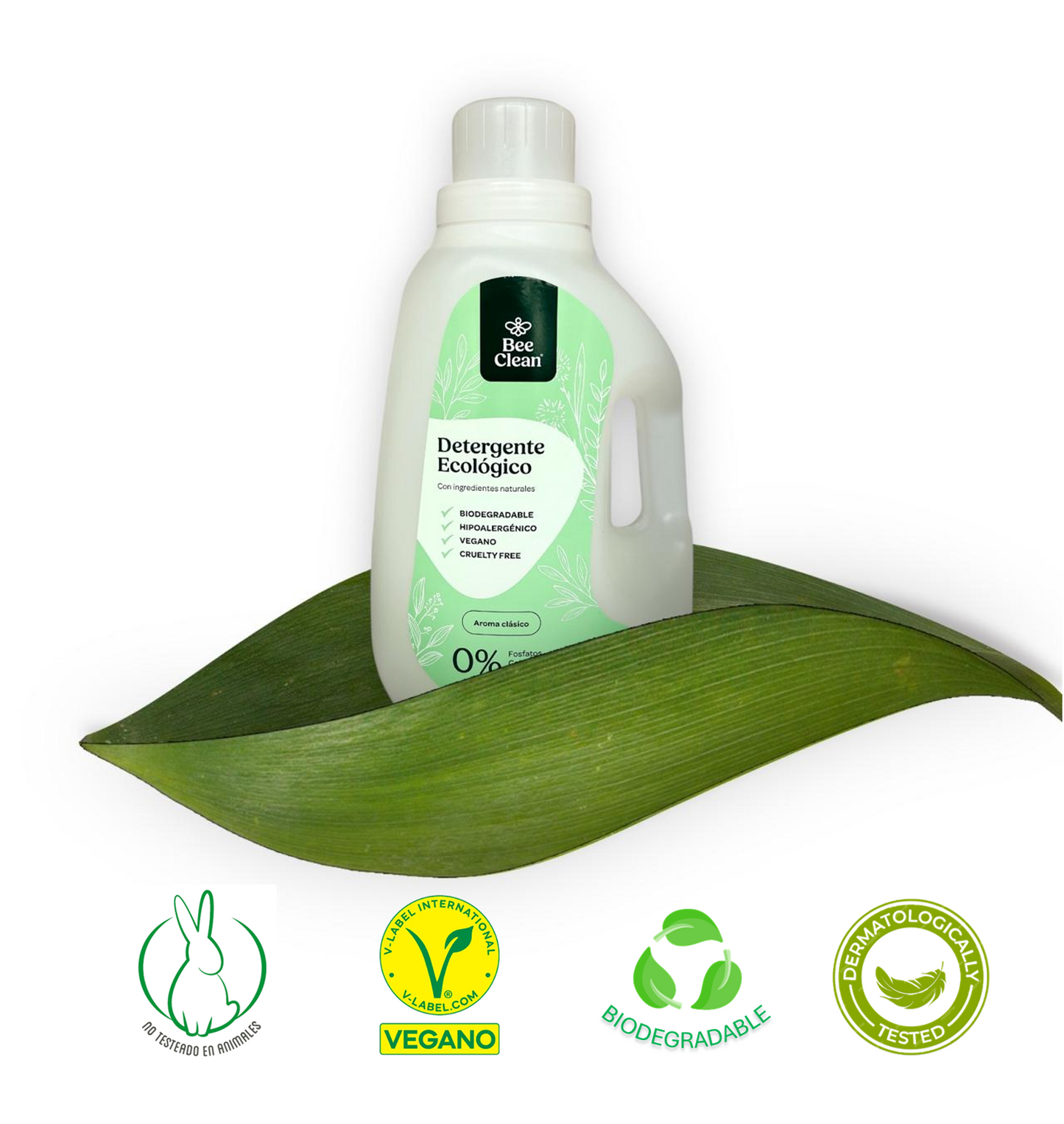 Detergente ecológico e hipoalergénico