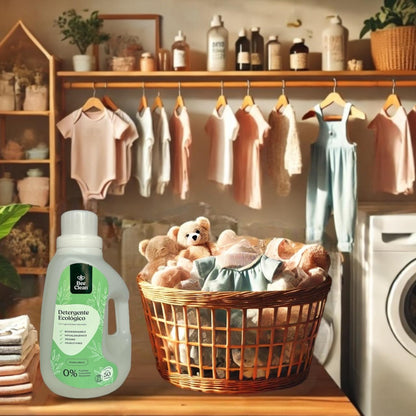 Detergente ecológico e hipoalergénico